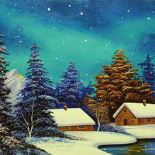 Схема вышивки «пейзаж»