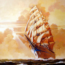 Схема вышивки «парусник»