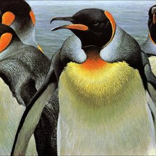 Схема вышивки «Пингвины»