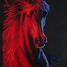 Схема вышивки «ognenyj kon»