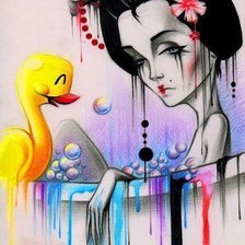 Схема вышивки «Гейша»