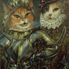 Схема вышивки «кошки»