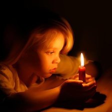 Схема вышивки «девочка со свечой»