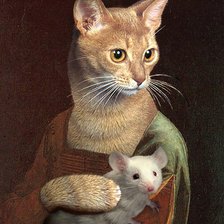 Схема вышивки «кошка»