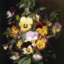 Схема вышивки «анютины глазки»