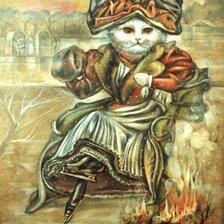 Схема вышивки «кошка»