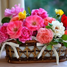 Схема вышивки «корзина с цветами»