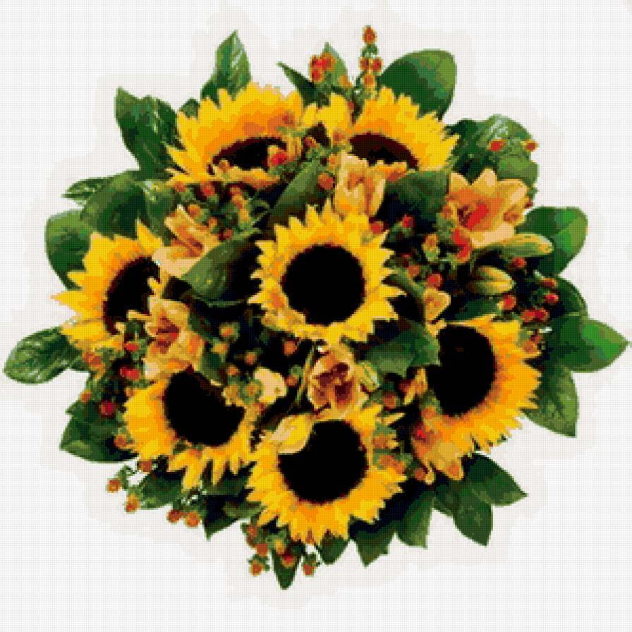 букет - букет, цветы, подсолнухи - предпросмотр