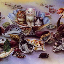 Схема вышивки «коты»