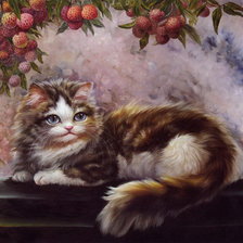 Схема вышивки «кошка»