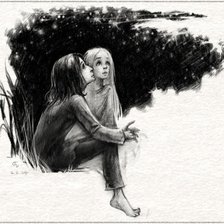 Схема вышивки «Северус и Лили\»