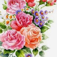 Схема вышивки «букет роз»