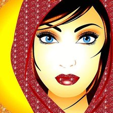 Схема вышивки «Девушка.»