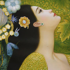 Схема вышивки «Девушка.»