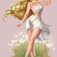 Схема вышивки «Девушка»