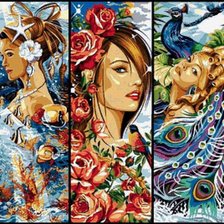 Схема вышивки «Девушки»