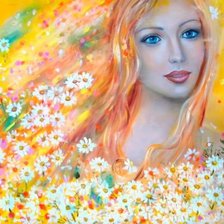 Схема вышивки «Девушка Весна»