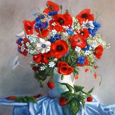 Схема вышивки «букет полевых цветов»