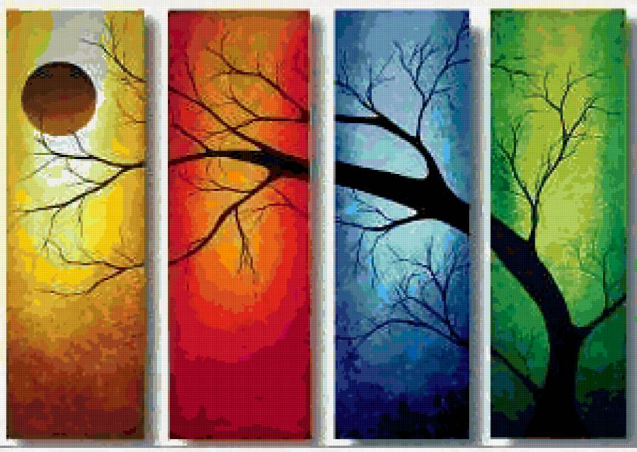 Восточные мотивы - пейзаж, картина - предпросмотр