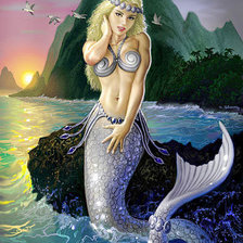 Схема вышивки «Русалка.»