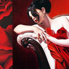 Схема вышивки «Девушка.»