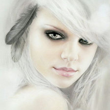 Схема вышивки «Девушка.»