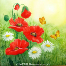 Схема вышивки «Маки»