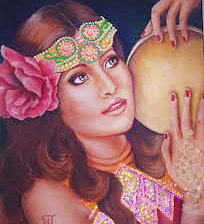 Схема вышивки «Девушка.»