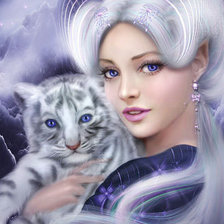 Схема вышивки «Девушка.»