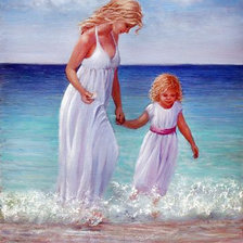 Схема вышивки «Мама и малышка»