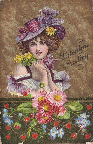 Валентинка - девушки, любовь - оригинал