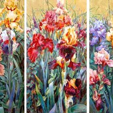Схема вышивки «ирисы»
