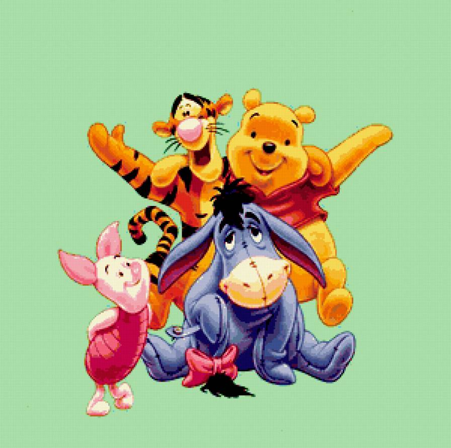 Весёлая команда Диснея - мультик, вини пух, детям - предпросмотр