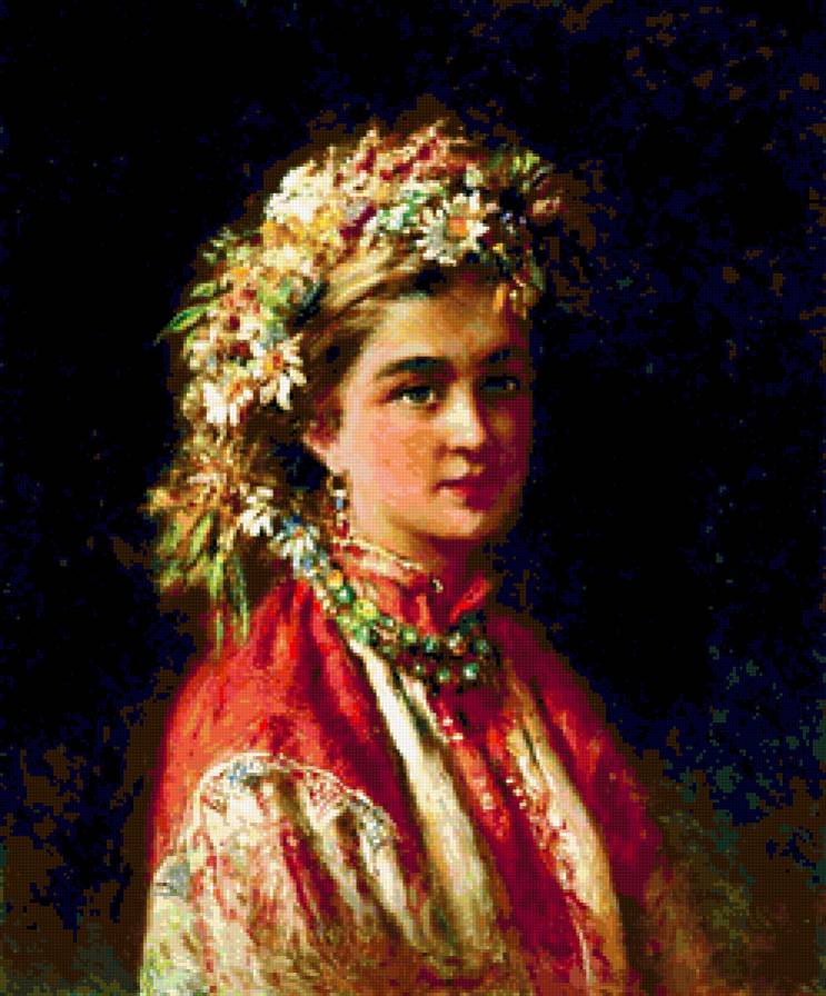 Девушка в венке - женский портрет, женский образ, девушка - предпросмотр