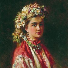 Девушка в венке