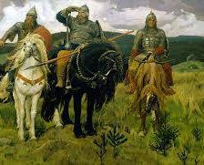 Схема вышивки «три богатыря»