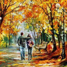 Схема вышивки «Осенние прогулки»