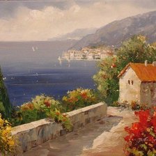 Схема вышивки «Вид на море»