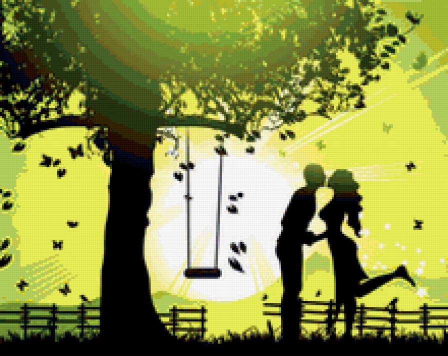 под деревом - предпросмотр