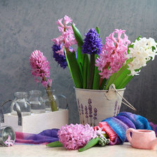 Схема вышивки «Букет гиацинтов»