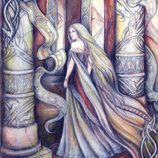 Схема вышивки «Девушка.»