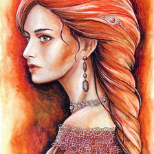 Схема вышивки «Девушка.»