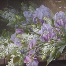 Схема вышивки «Лиловые ирисы»