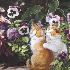 Схема вышивки «Котята»