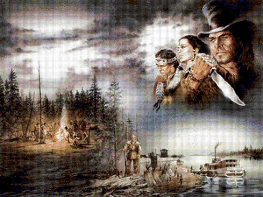 дикий запад - картина - предпросмотр