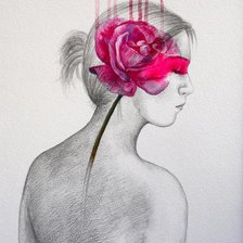 Схема вышивки «Девушка»