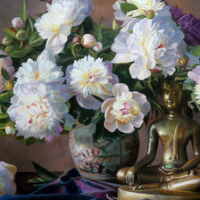 Схема вышивки «Пионы»