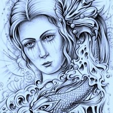 Схема вышивки «Русалка»