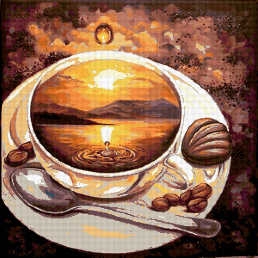 Капля в море - эфиопия, кафа, кофе, на кухнию, кофейный натюрморт, чашка - предпросмотр