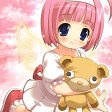 Схема вышивки «Девочка с розовыми волосами»